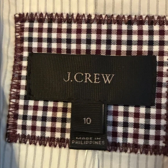 NWT J. Crew Women’s Rhodes Blazer in MicroGingham Check Cotton Jacket Sz 10 - Picture 8 of 8
